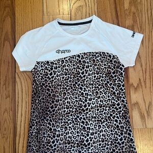 Dharco Leopard Print mountain bike Jersey - White and Brown size Sm